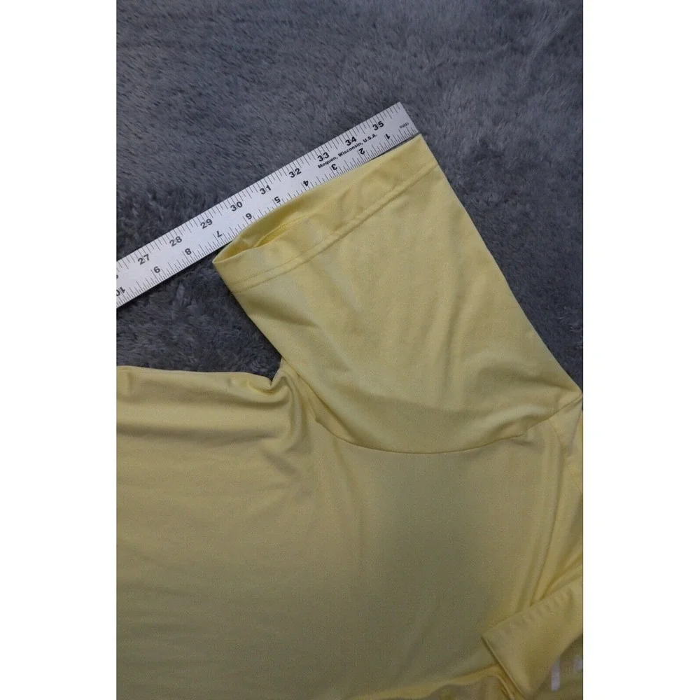 Adidas Golf Men's Yellow Short Sleeve Polo Shirt SZ Large Athletic Casual Fit